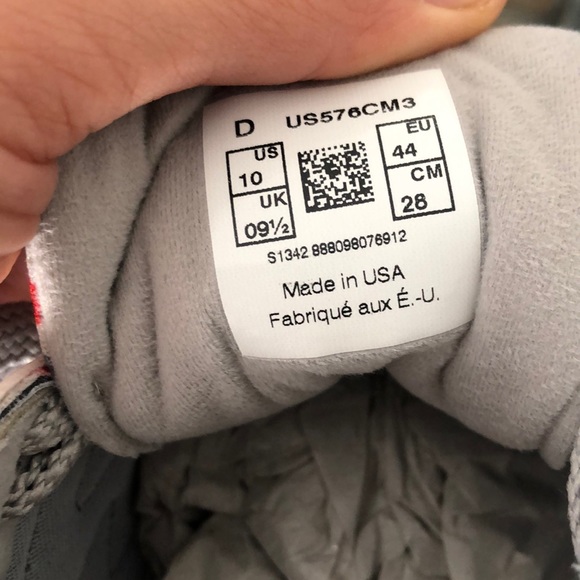 🇺🇸NEW BALANCE 576 GREY/RED/CAMO MADE IN USA SZ 10 - Picture 8 of 9